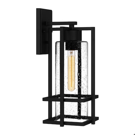Quoizel Damien 1-Light Earth Black Outdoor Wall Lantern DMN8407EK